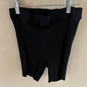Cotton Citizen Black Knit Shorts